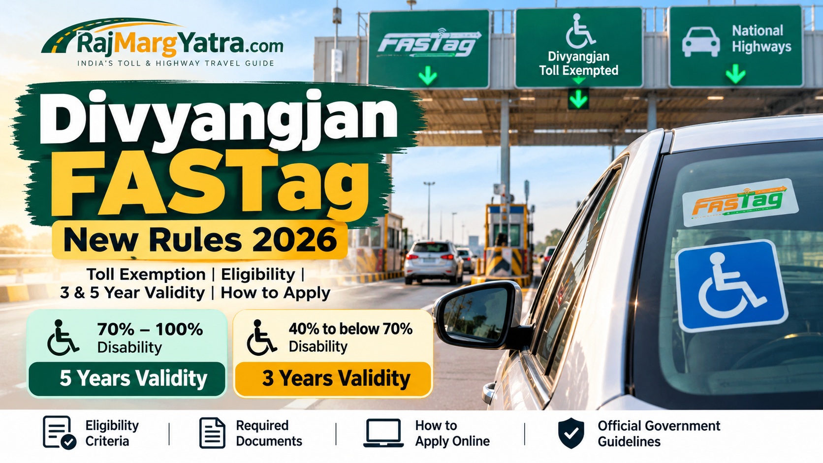 Divyangjan FASTag: New 3 & 5 Year Validity