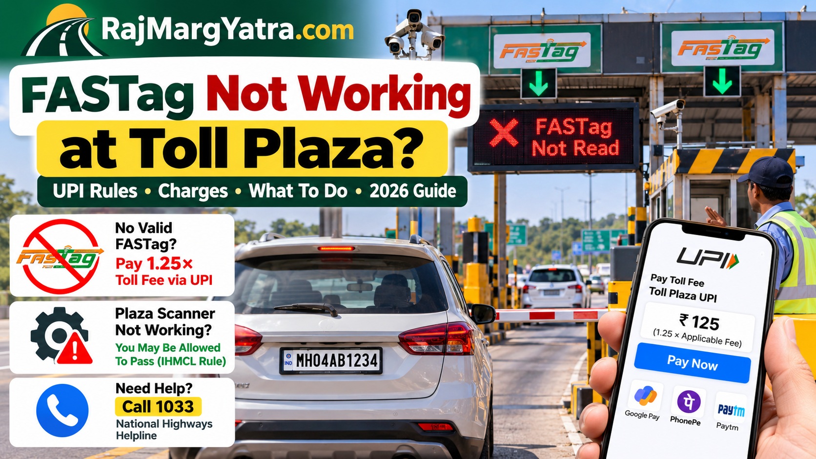 FASTag not working at cashless toll plaza
