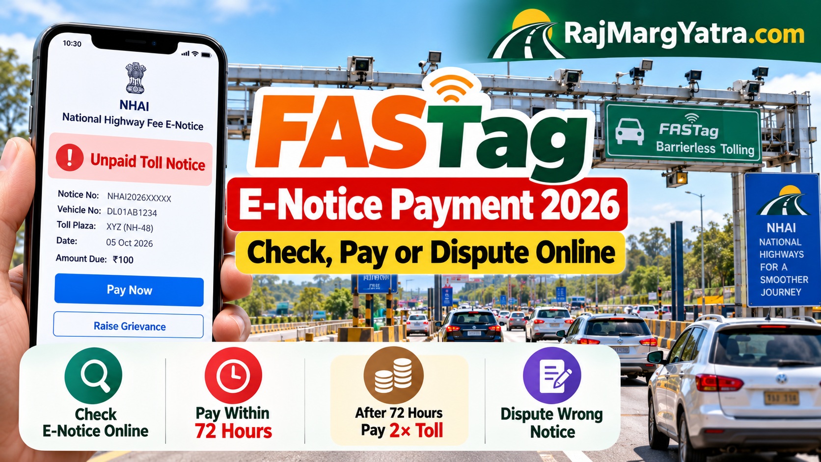 FASTag E-Notice Payment 2026: Check, Pay or Dispute